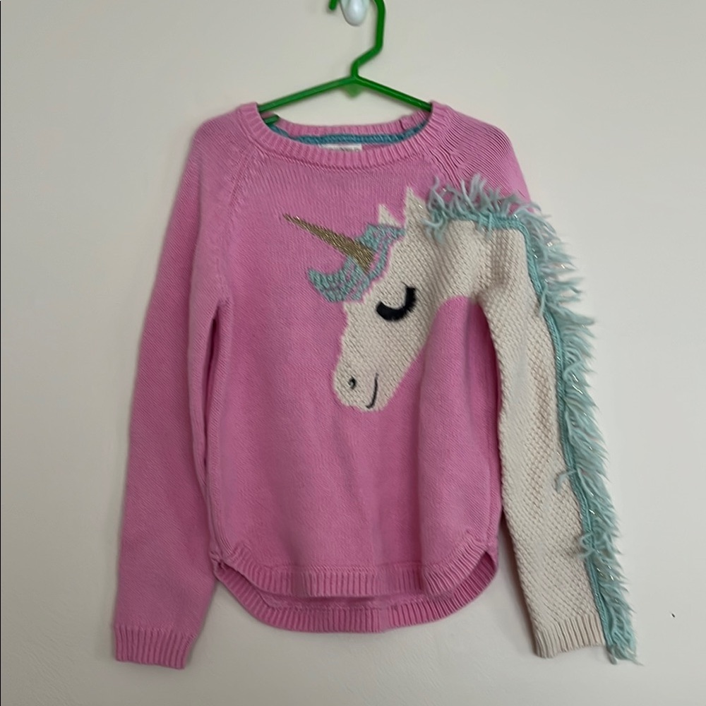 Cynthia Rowley Pink Unicorn Sweater size M